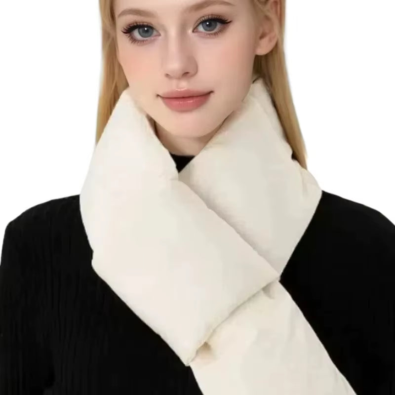 Winter Warm Cloud Silk Cotton Scarf Fashion Women'S High-Level Sense of One Hundred plus Fluffy Windproof Neck Protection Scarf