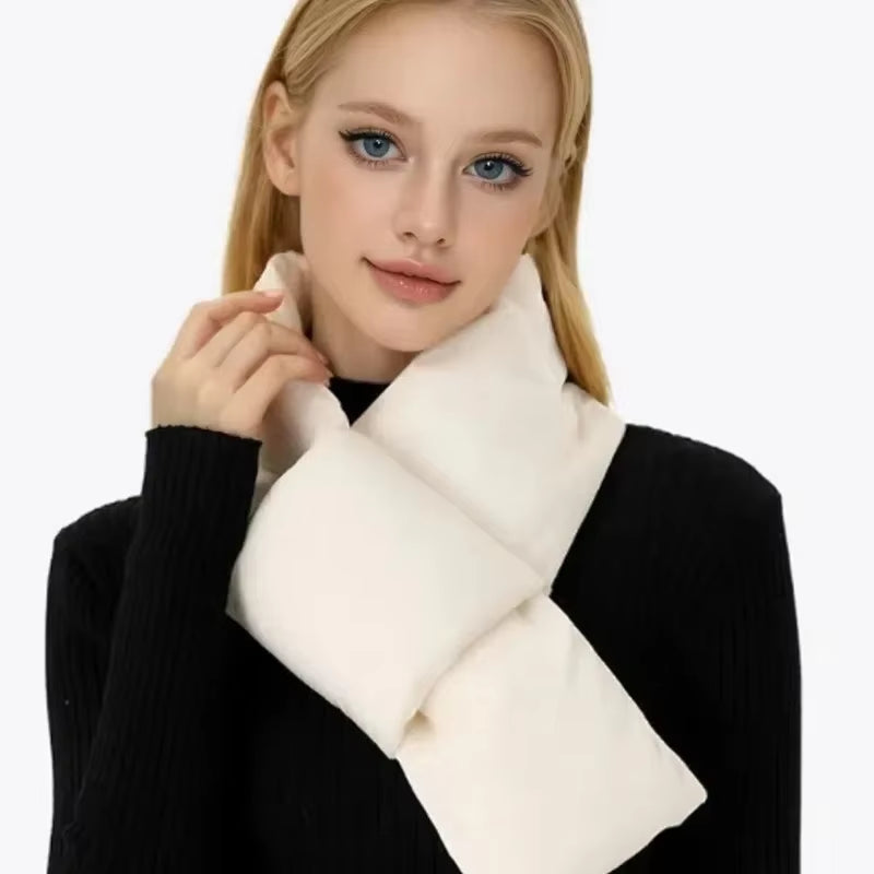 Winter Warm Cloud Silk Cotton Scarf Fashion Women'S High-Level Sense of One Hundred plus Fluffy Windproof Neck Protection Scarf