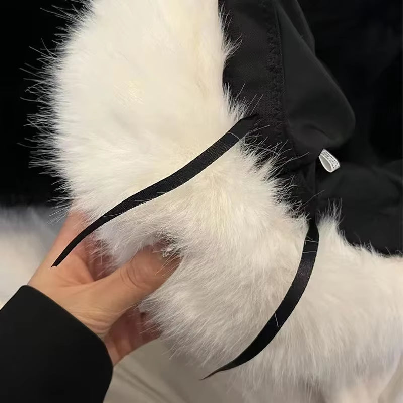 2024 Fluffy Faux Fur Bucket Hats Women Rabbit Fur Warm Thick Plush Winter Hat Lady Fashion Luxury Panama Furry Fisherman Cap Y2K