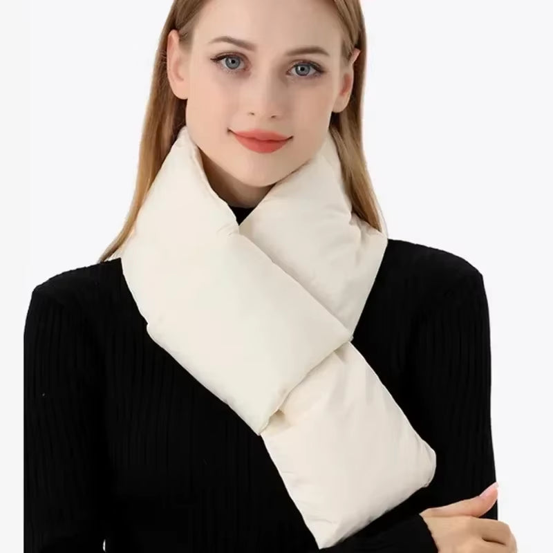 Winter Warm Cloud Silk Cotton Scarf Fashion Women'S High-Level Sense of One Hundred plus Fluffy Windproof Neck Protection Scarf