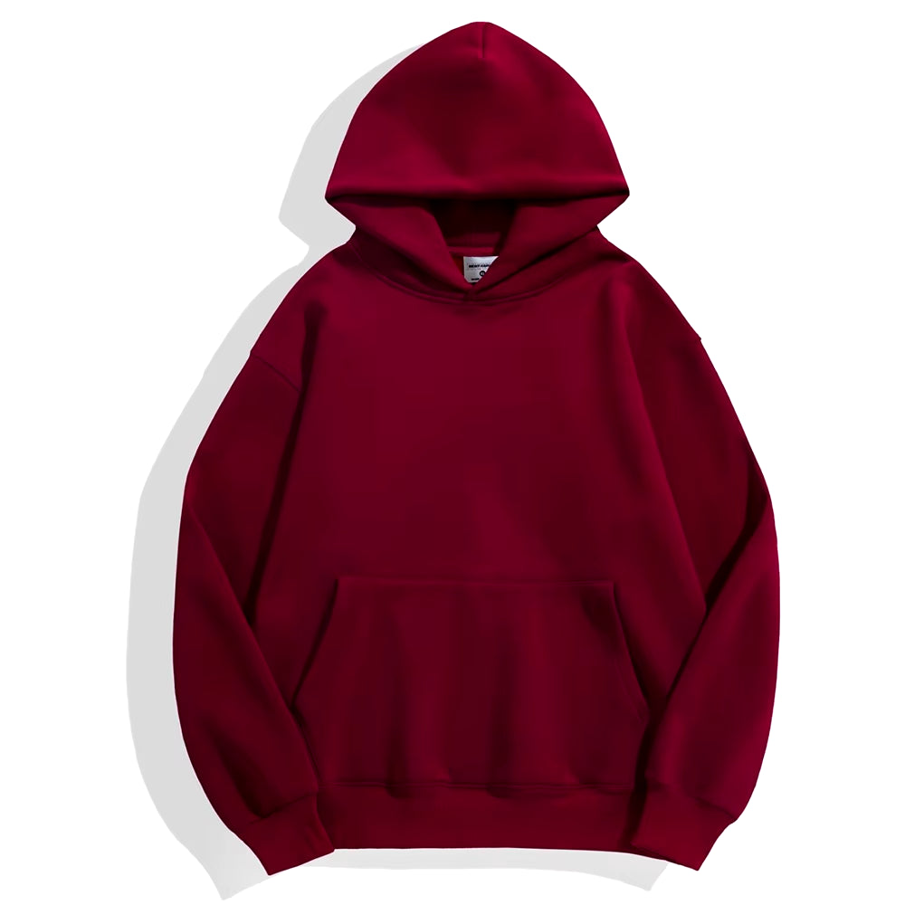 16.9Oz 480Gsm Heavy Weight Cotton plus Velvet Hooded Sweater Men Thickened Tight Polar Fleece Pullover Hoodie Women Sweatshirt